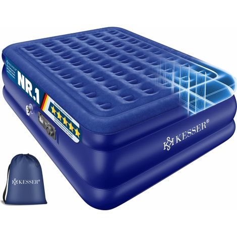 KESSER® Luftbett mit integrierter elektrischer Pumpe - Blau, Doppel