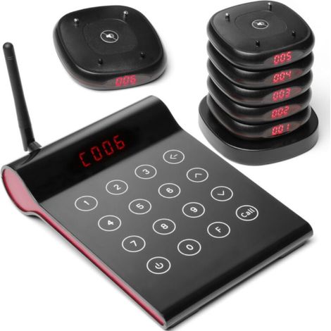 Sistema di chiamata wireless per ristoranti con 10 cercapersone - Hendi 201633