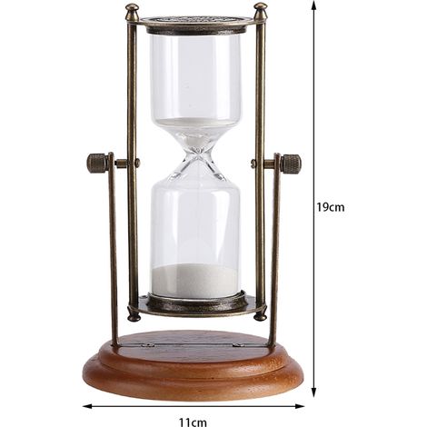 Sablier rotatif en métal de 15 minutes, objet de décoration pour la maison, cadeau (1/5)