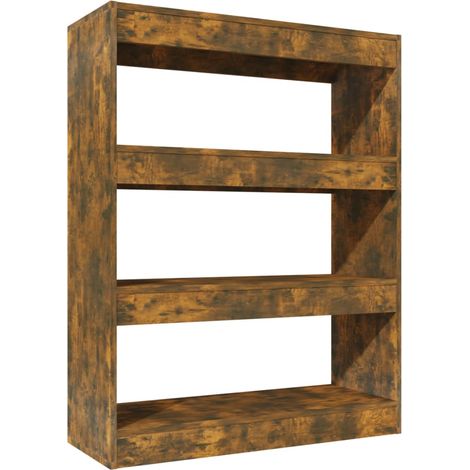 Maison Exclusive - Libreria/Divisorio Rovere Fumo 80x30x103 cm Legno Multistrato