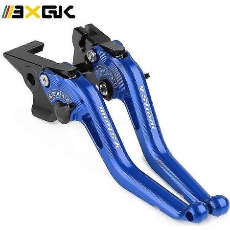 Leviers de frein et d'embrayage courts réglables CNC pour Suzuki DL1000/V-Strom/XT 2002-2022 et DL1050/V-Strom 2020 (bleu) (1/5)