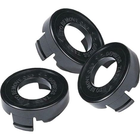 Lot de 3 capuchons de bobine de débroussailleuse compatibles avec Black & Decker GL250 GL310 GL360 GLC12 BDST36 (1/4)