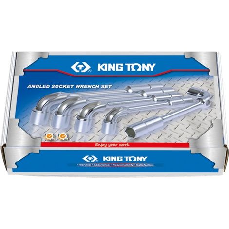 KING TONY - Jeu de 16 clés à pipe 8 à 19,21,22,23,24mm 6x6pans