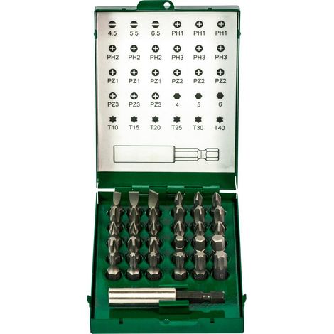 Bit-Sortiment, gemischt, mit Bit-Halter 31-teilig Fortis (1/5)