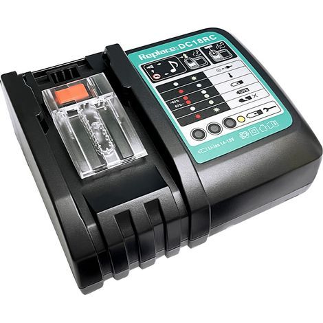 Chargeur de batterie de rechange 14,4 V-18 V 5,0 Ah pour taille-haie Makita DUR181Z Prise UE DC18RC 3 A (avec USB) (1/2)
