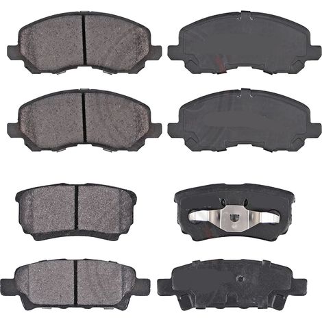 KIT PASTIGLIE FRENO ANTERIORI E POSTERIORI compatibile con DODGE CALIBER / PASTIGLIE FRENANTI AUTO OEM FDB1621,FDB1992 FDB1839 / SOSTITUZIONE DIRETTA / BASSA POLVERE / SILENZIOSO