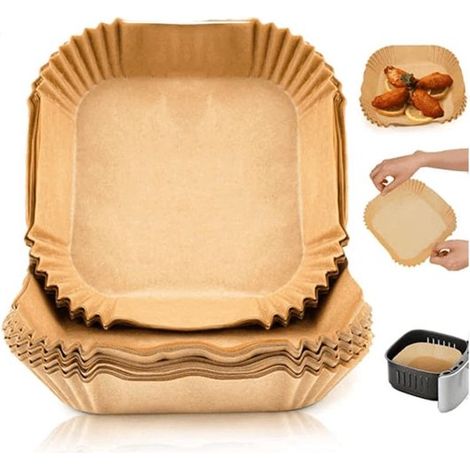 Carrés - Moules en silicone pour airfryer - Adapté pour airfryer XL & XXL - 50 pièces