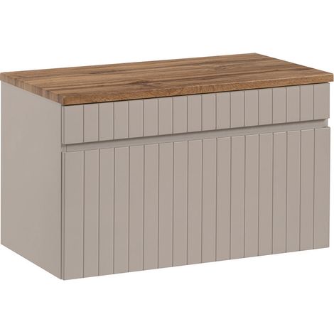 Mueble bajo lavabo 80 cm encimera Zelie cachemira y madera