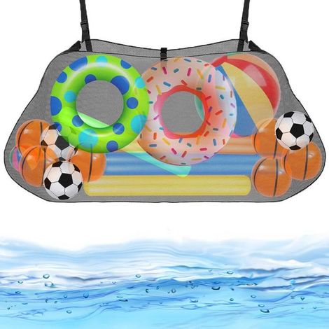 TuseRxln Faltbare Pool-Aufbewahrungstasche – Wasserdichter Netzorganizer für Spielzeug, Schwimmhilfen und Poolzubehör