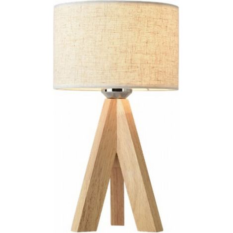 Lampe de chevet médiévale 14,2 pouces – Abat-jour en lin – Interrupteur marche/arrêt – Certifiée UL pour chambres d'enfants et salons (1/4)