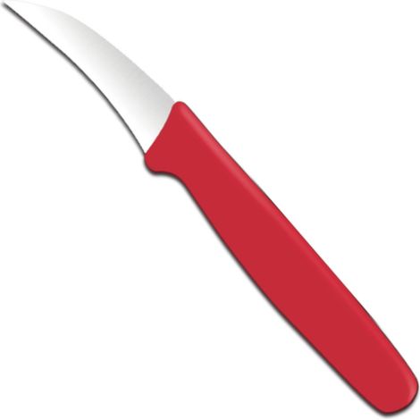 Cuchillo pelador de hoja curva de 158 mm - Rojo