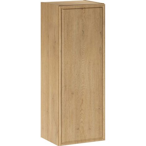 Meuble demi colonne de salle de bain suspendu TERRA CREMONA chêne cremona 30 x 80 cm (1/5)