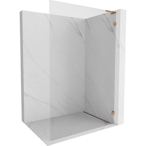 Mexen Lunar L Duschwand Walk-in rechts 50 x 200 cm, transparent 8 mm, Roségold - 830L-050-000-60-00-P (1/5)