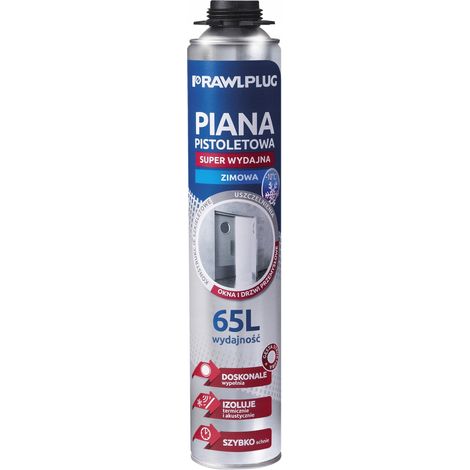 Espuma de montaje Rawlplug rpp-65-w alto rendimiento invierno 840ml (1/2)