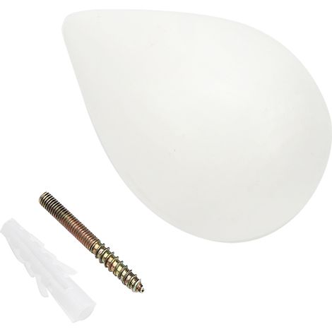Perchero de pared de madera con forma de lágrima, perchero de baño, diseño minimalista rosa. (1/5)
