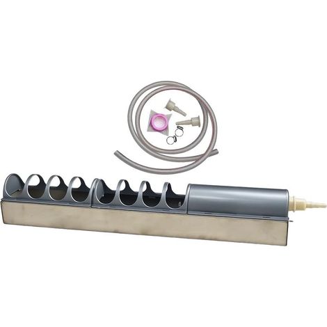 Abreuvoir Volailles Acier Inoxydable Résistant à la Rouille(60cm) Acier inoxydable, design anti-éclaboussures, pour zone sèche, nettoyage rapide, pour idéal poules et canards (1/5)