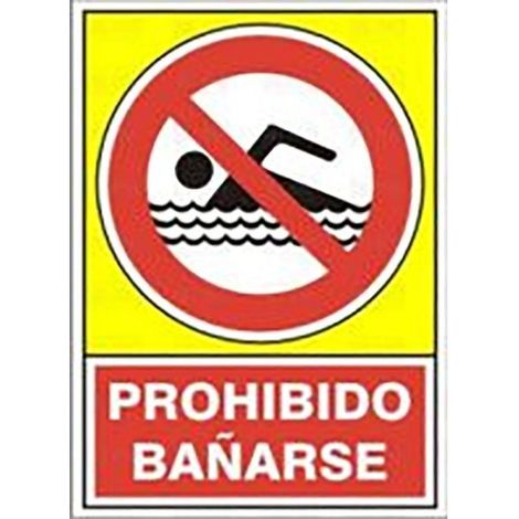 DUVER señal 560 alum.420x297''prohibido bañarse , 0UNIDADES