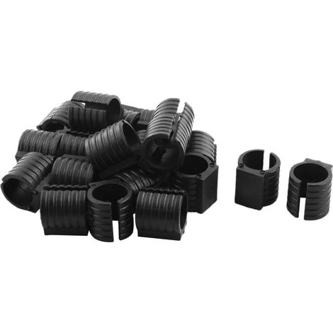 Sourcingmap 20pcs Patin Pied Chaise Tube Rond Embout Tube Pied Table Fauteuil Tampon Meuble Forme U Plastique Noir 19mm Diamètre (1/3)
