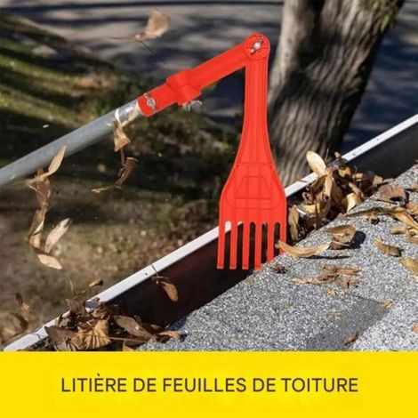 Nettoyeur De Gouttières - Tête Rotative Multi-Angle - Manche Compatible Perche 19 mm - Pour Nettoyage En Hauteur - 1 Pièce (1/5)