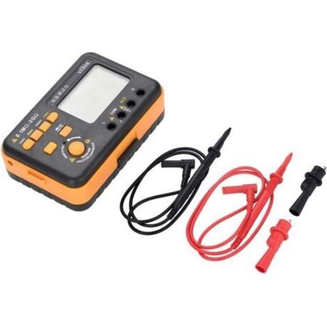 VC60B MegOhm Meter, Multimètre numérique Résistance d'isolement multi-testeur Megohmmètre avec LCD rétro-éclairé 250/500/1000V 200MΩ/2GΩ 750V (1/5)