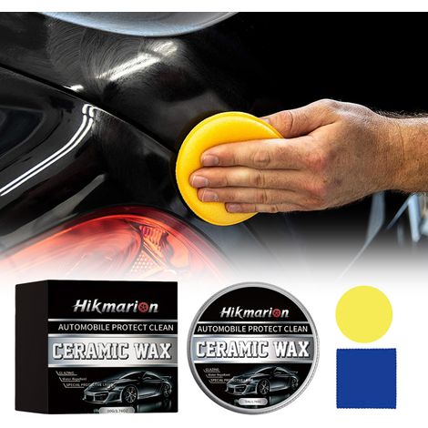 Autopflegewachs zur Oberflächenaufbereitung, Pflege, Reparatur von Lackkratzern, Polieren und Aufhellen – 50 g + 1 Tuch + 1 Schwamm -- DE (1/5)