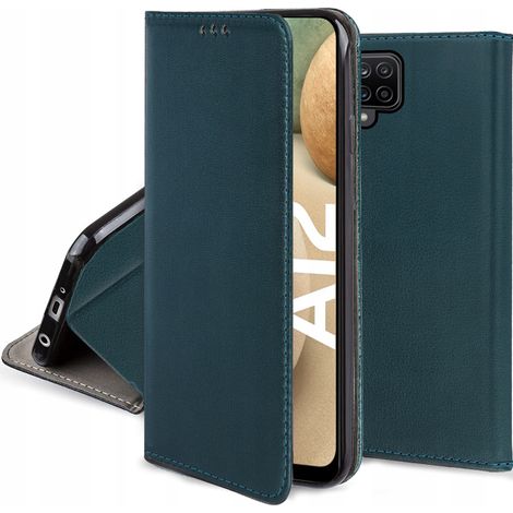 CUSTODIA MAGNETICA INTELLIGENTE per SAMSUNG GALAXY A12 M12 VERDE + VETRO (1/5)