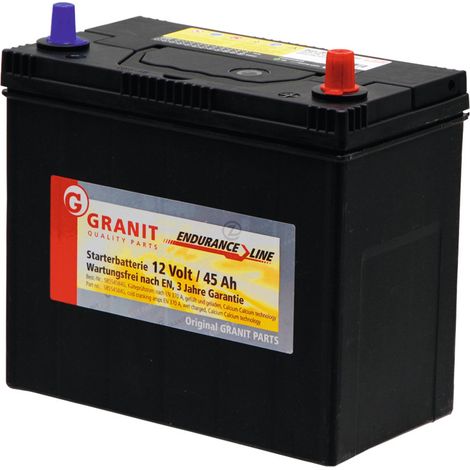 Batterie 12V 45Ah, 370A remplie