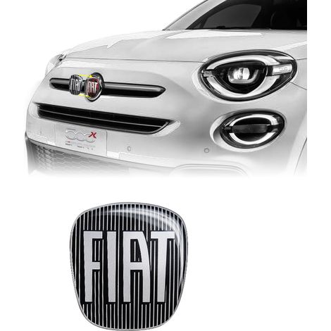 Adesivo Fiat 3D Ricambio Logo per 500X - Confezione: ANTERIORE - Colore: NERO