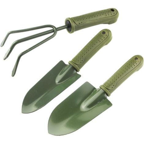 Deao manche en plastique grande bêche de jardin, outil de jardinage, pelle à fleurs en 3 pièces, petite truelle pour plantation, aération du sol et repiquage en pot (1/5)