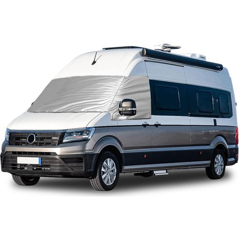 Thermo Scheibenabdeckung für VW Crafter/Grand California 2018-2024, Silber, Sichtschutz