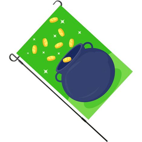 St. Patrick's Day Flagge, doppelseitig, wetterfest, maschinenwaschbar, irische Dekorationsflagge für Garten, Rasen, Hof, Party S19 (1/5)