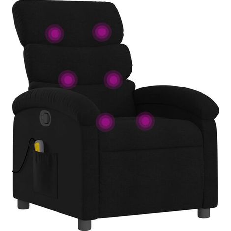 Chaise de massage ergonomique avec repose-tête réglable et revêtement en tissu doux – pour détente complète du cou, dos et épaules (1/5)