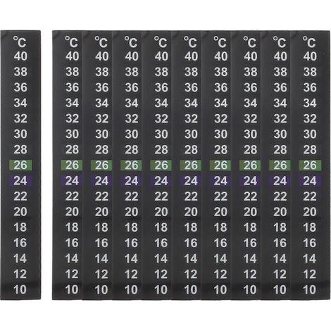 Lot de 10 thermomètres autocollants pour aquarium (10-40 °C) (1/4)