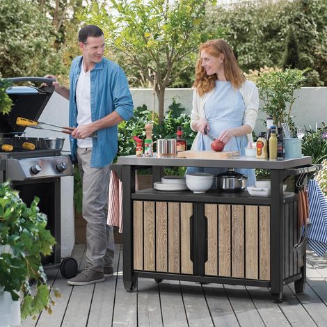 MUEBLE ARCON PARA BARBACOA DECO GRANDE MARRON DE RESINA KETER (1/5)