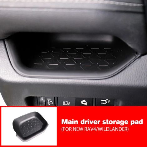 (Conducteur principal) Organisateur de console centrale, boîte de rangement côté passager, tapis de protection, plateau de rangement en silicone, compatible avec Rongfang RAV4. Accès intérieur (1/5)