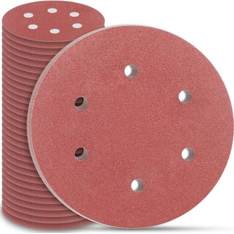 Schleifscheiben 225mm Klett P120 30 Stück K&xF6rnung P120 6 Loch (1/5)
