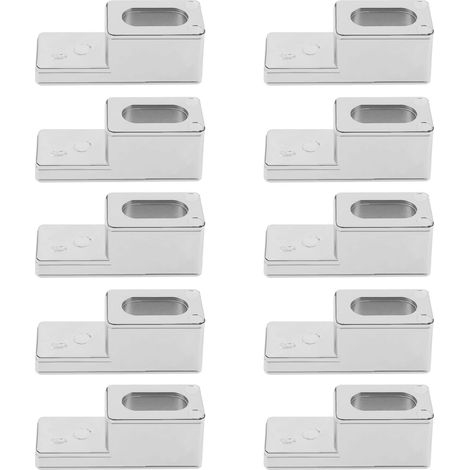 Lot de 10 Supports de Panneau de Douche en Verre de 6 Mm en Plastique ABS Chromé Clip de Retenue pour Fixation de Porte de Salle de Bain (1/5)