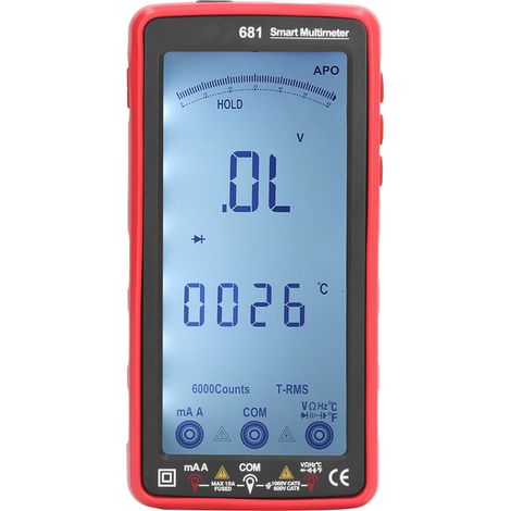 Multimètre NCV Sans Contact Anti-Surchauffe Écran LCD Intelligent Testeur de Tension Courant Voltmètre Ampèremètre (1/5)