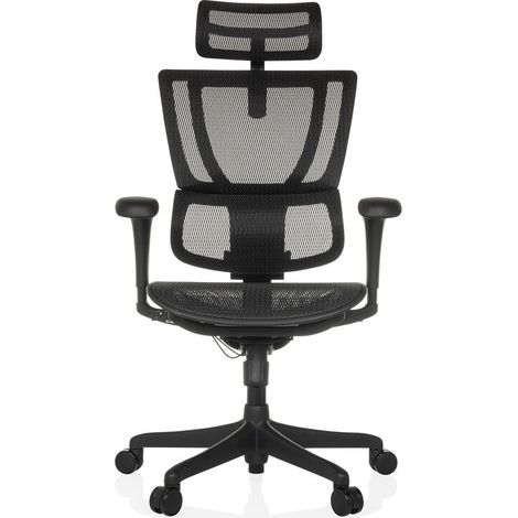 [GEBRAUCHT] B-Ware hjh OFFICE Bürostuhl Chefsessel Drehstuhl ERGOHUMAN SLIM ECO M GEN2 schwarz (1/2)