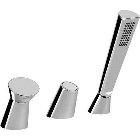 Mezclador de baño de tres orificios Gessi CONO, para caño de