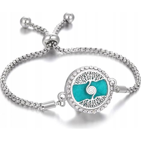 Pulsera de aromaterapia, acero, Árbol de la Vida B03 (1/2)