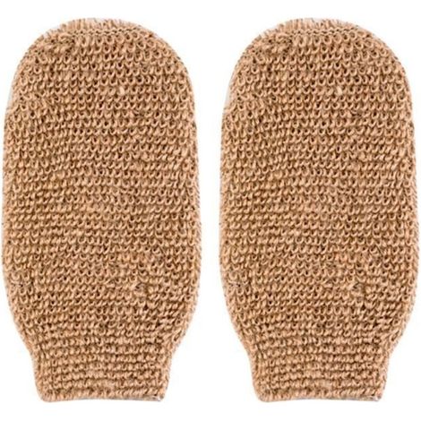 Gants de bain - Haute Qualité - Beige - Exfoliants - Réutilisables - Pour Salle de Bain