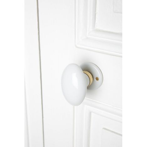 MERIGOUS Bouton De Porte Porcelaine Porcelaine De Limoges Laitonné (1/3)