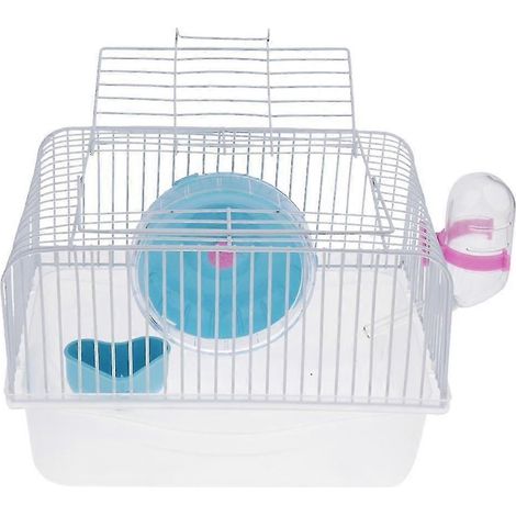 Tragbare Futterstation für Hamsterkäfige, Rennmäuse, Zuhause, Rot-Blue (1/5)