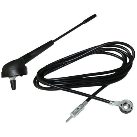 Antenne Autoradio De 19 Cm Pour Le Toit De La Voiture Avec Câble De 2,3 M Fiche Din