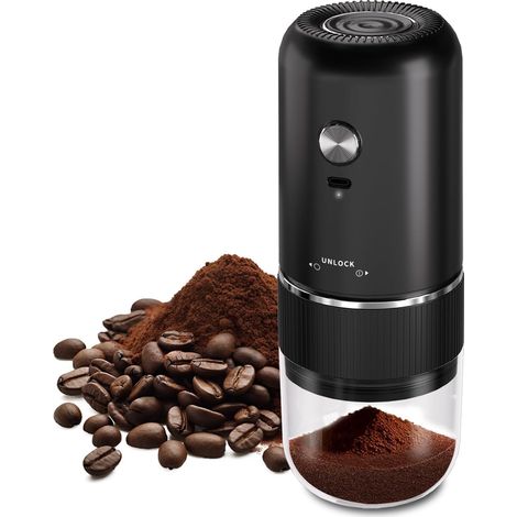 Moulin À Café Électrique - Batterie Li-Ion 1200 mAh - Réglage De La Mouture - Pour Café, Épices Et Noix - 1 Pièce (1/5)