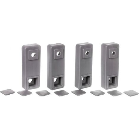 Soportes para montaje de carcasas de poliéster en la pared RAL7046 FL863Z /juego de 4/