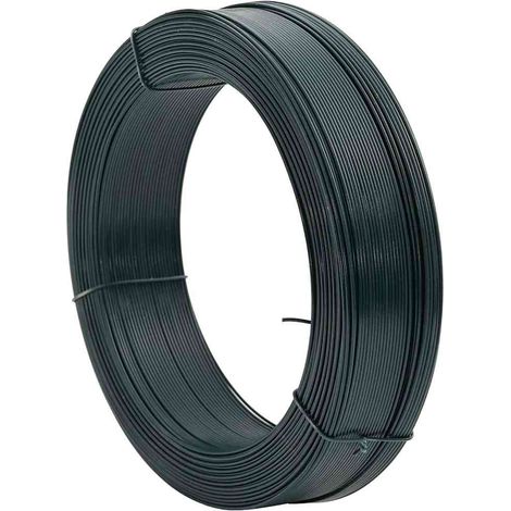 vidaXL Filo per Recinzioni 250m 0,9/1,4 mm in Acciaio Verde Nerastro