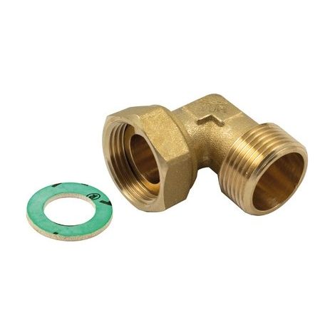 RACCORDO CURVO M-F CON GIRELLO E GUARNIZIONE PIANA 1/2x1/2