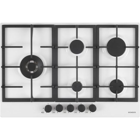 Schock STR85THWH. Colore del prodotto: Bianco, Posizionamento dell'apparecchio: Da incasso, Dimensione della larghezza del piano cottura: 75 cm. Tipo di controllo: Manopola, Posizione di controllo:... (1/2)